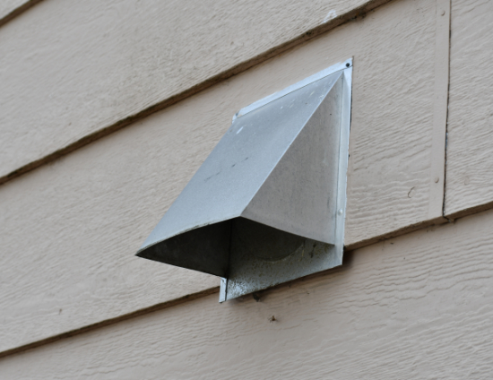 Exterior dryer vent termination hood