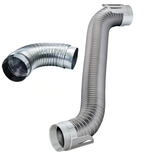 Semi-rigid corrugated dryer duct