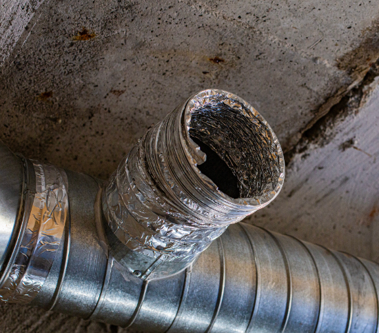 improperly routed ducting leading to system getting dirty faster