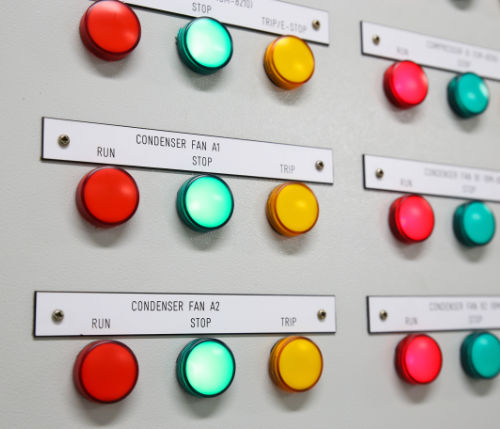 HVAC shutdown control panel