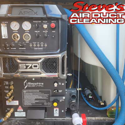 Truck-mounted vacuum from Steve's Air Duct Cleaning